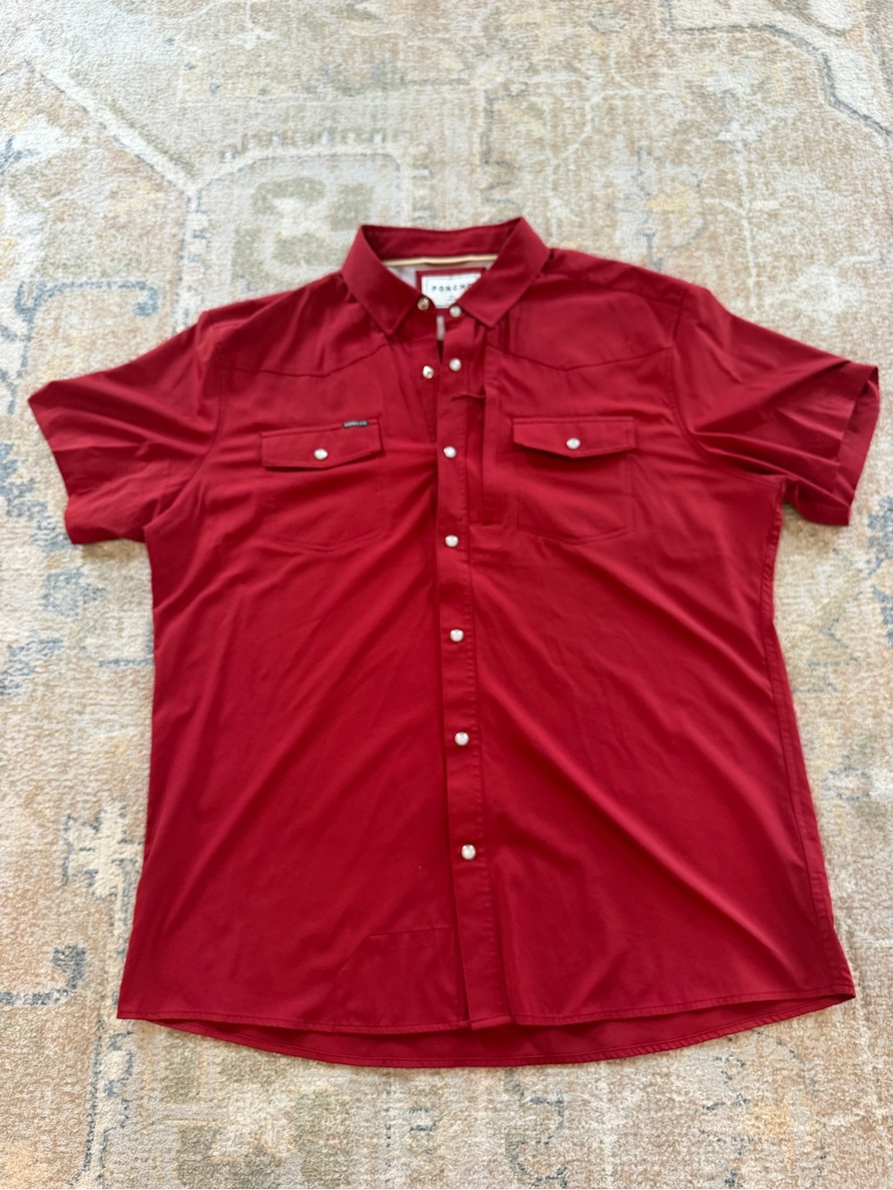 Poncho Outdoors Western Short-Sleeve Red